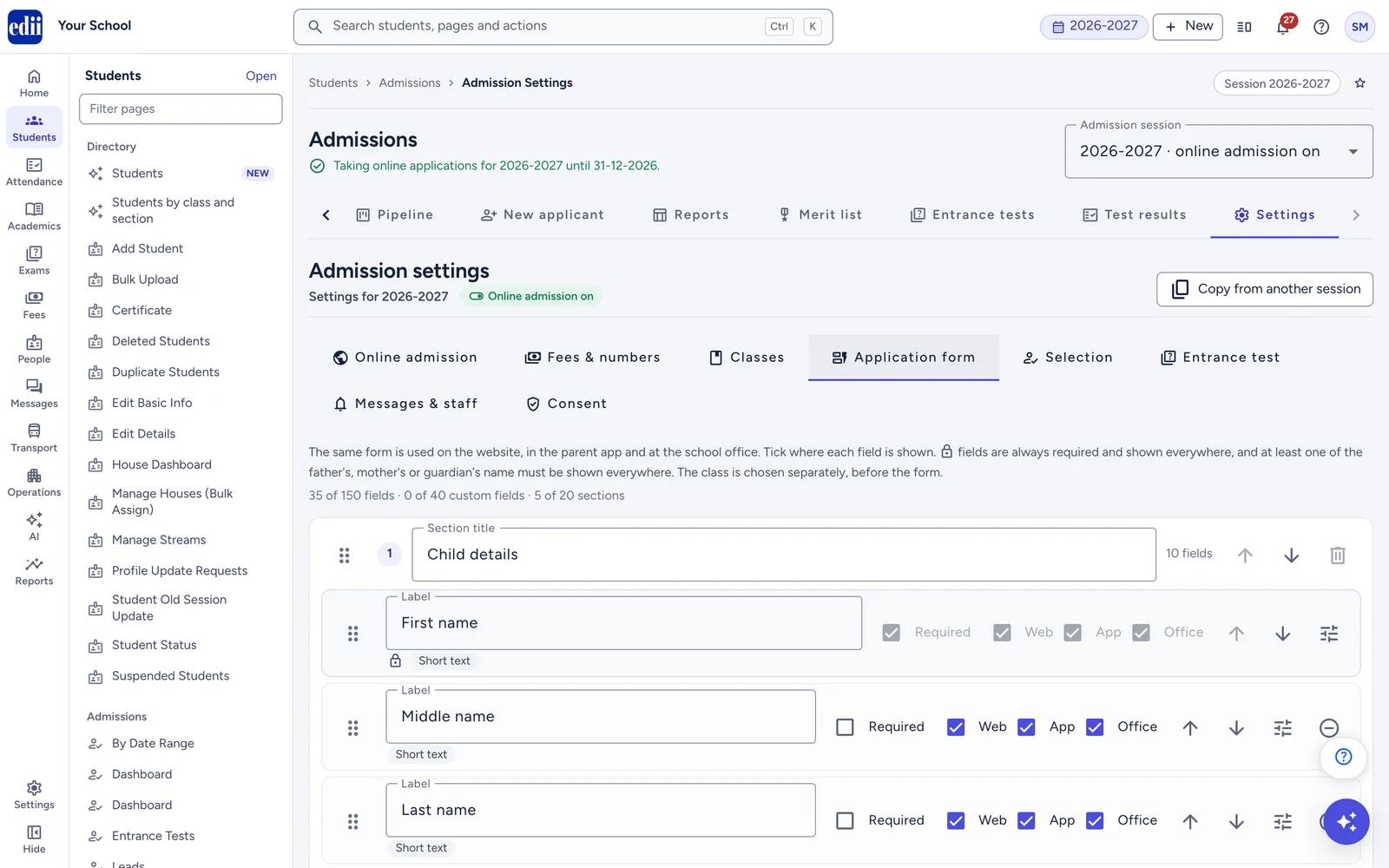 The application form builder: one form for the website, the app and the office.